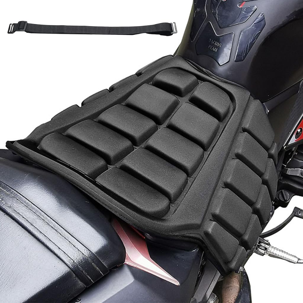 STHIRA Motorcycle 3D Seat Cushion Full Coverage Breathable Motorcycle Seat Cushion Shock-Absorbing Seat Cushion Anti-Slip Motorcycle Seat Cushion with Adjustable Elastic Strap STHIRA Motorcycle 3D Seat Cushion Full Coverage Breathable Motorcycle Seat Cushion Shock-Absorbing Seat Cushion Anti-Slip Motorcycle Seat Cushion with Adjustable Elastic Strap